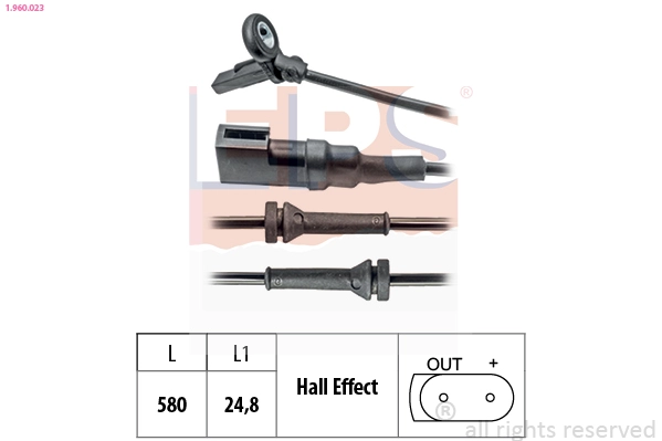 Sensor, wheel speed (1.960.023)