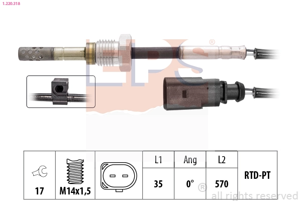 Sensor, exhaust gas temperature (1.220.318)
