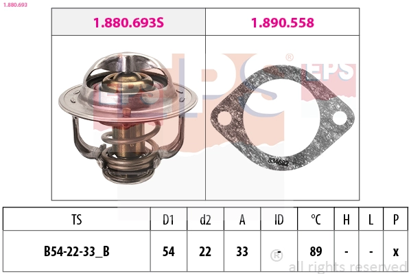 Thermostat, coolant (1.880.693)