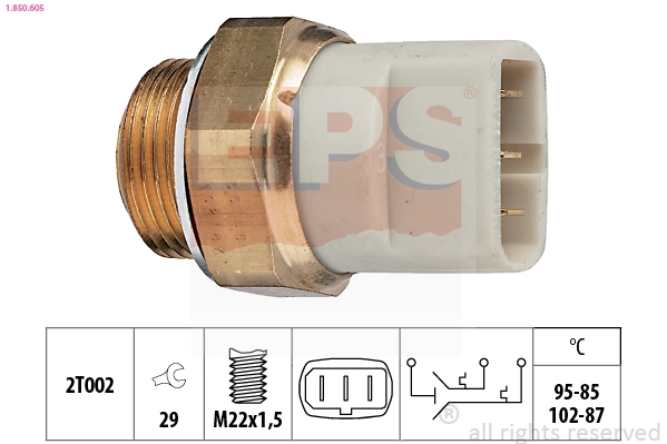 Temperature Switch, radiator fan (1.850.605)