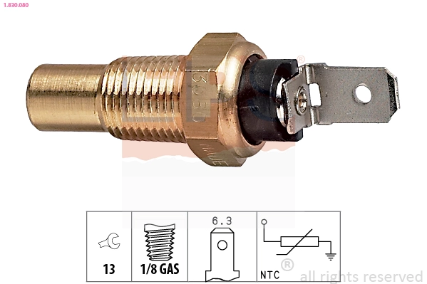Sensor, coolant temperature (1.830.080)