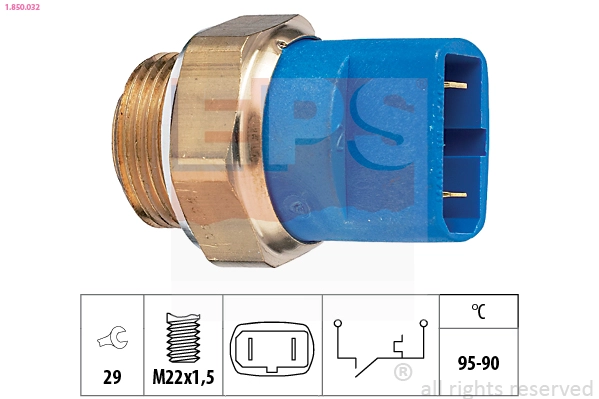 Temperature Switch, radiator fan (1.850.032)