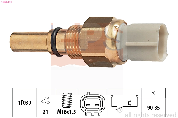 Temperature Switch, radiator fan (1.850.151)