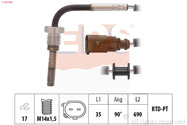 Sensor, exhaust gas temperature (1.220.098)