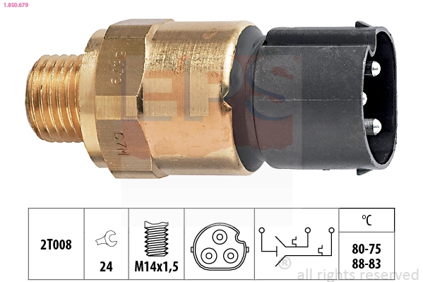 Temperature Switch, radiator fan (1.850.679)