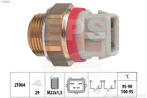 Temperature Switch, radiator fan (1.850.682)
