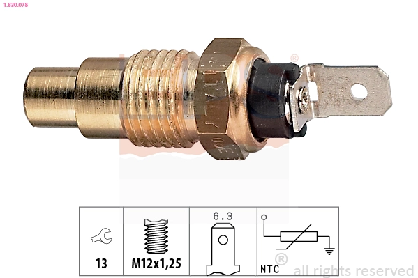 Sensor, coolant temperature (1.830.078)