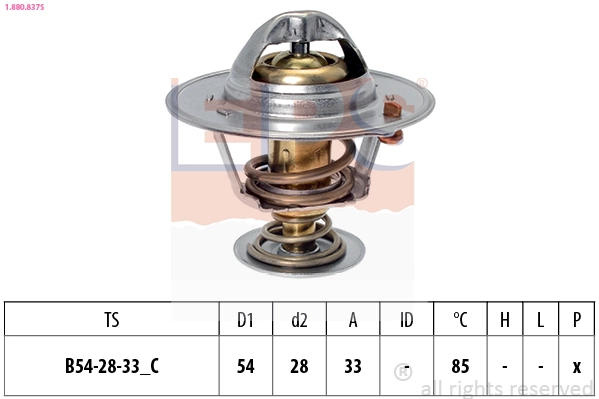 Thermostat, coolant (1.880.837S)