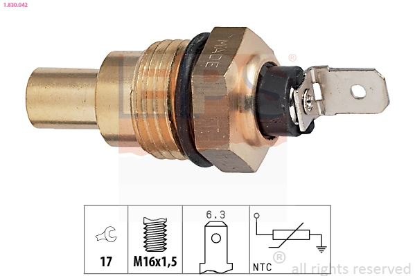 Sensor, coolant temperature (1.830.042)