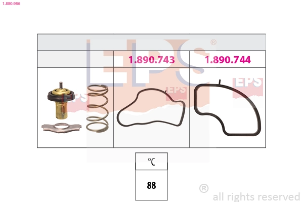 Thermostat, coolant (1.880.986)