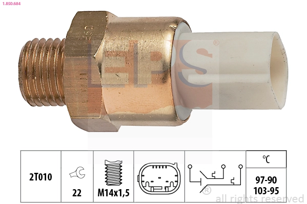 Temperature Switch, radiator fan (1.850.684)