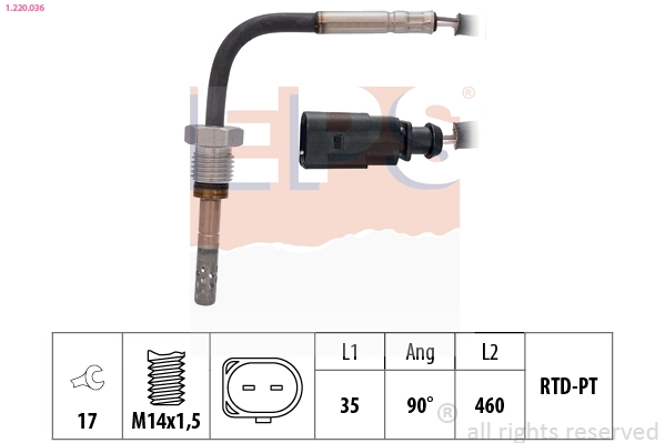 Sensor, exhaust gas temperature (1.220.036)