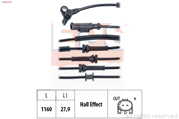 Sensor, wheel speed (1.960.161)