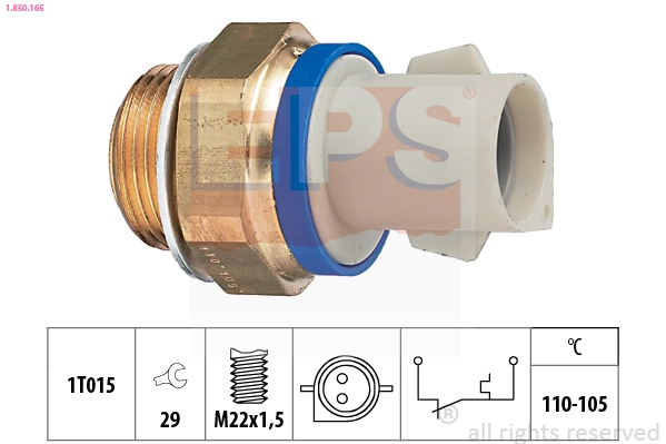 Temperature Switch, radiator fan (1.850.165)