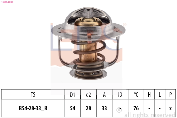 Thermostat, coolant (1.880.400S)