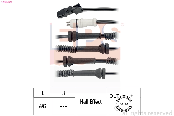 Sensor, wheel speed (1.960.149)