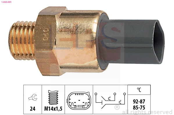 Temperature Switch, radiator fan (1.850.691)