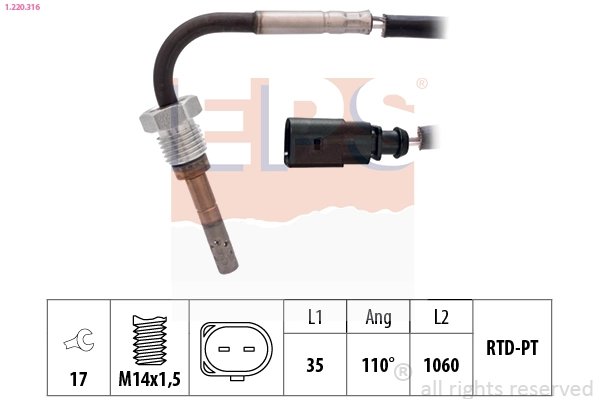 Sensor, exhaust gas temperature (1.220.316)