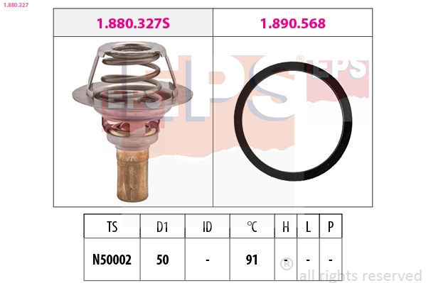 Thermostat, coolant (1.880.327)
