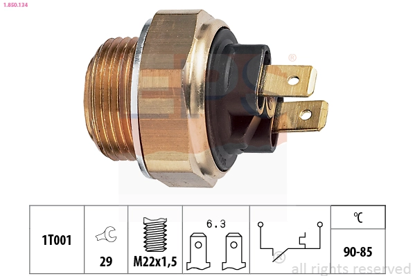 Temperature Switch, radiator fan (1.850.134)