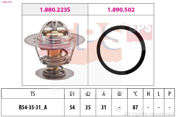 Thermostat, coolant (1.880.278)