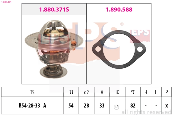 Thermostat, coolant (1.880.371)