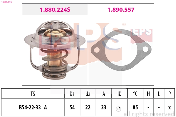 Thermostat, coolant (1.880.335)