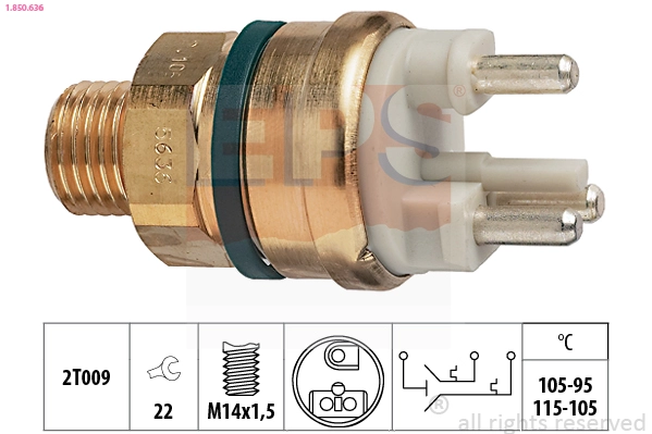 Temperature Switch, radiator fan (1.850.636)