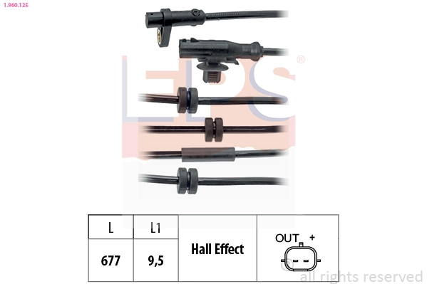 Sensor, wheel speed (1.960.125)