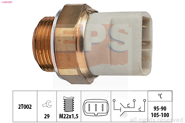 Temperature Switch, radiator fan (1.850.697)