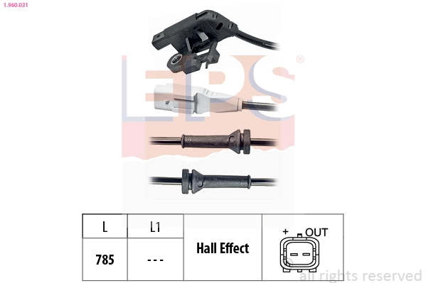 Sensor, wheel speed (1.960.031)