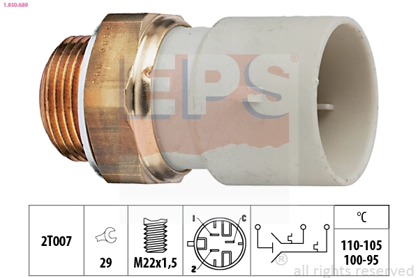 Temperature Switch, radiator fan (1.850.689)
