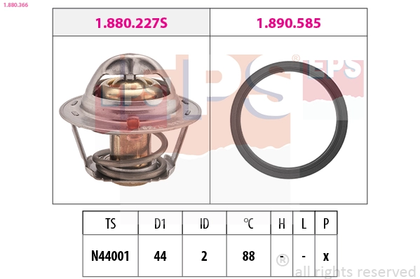 Thermostat, coolant (1.880.366)
