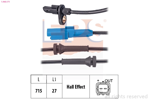 Sensor, wheel speed (1.960.171)