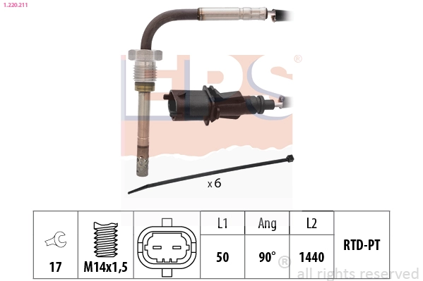 Sensor, exhaust gas temperature (1.220.211)
