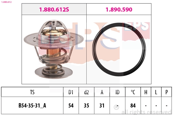 Thermostat, coolant (1.880.612)