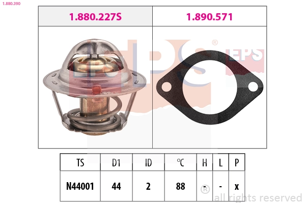 Thermostat, coolant (1.880.390)
