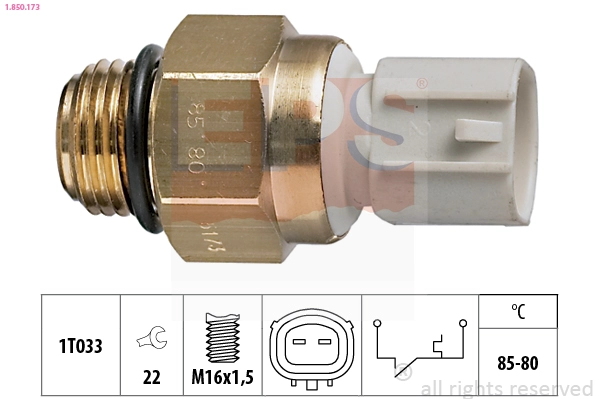 Temperature Switch, radiator fan (1.850.173)