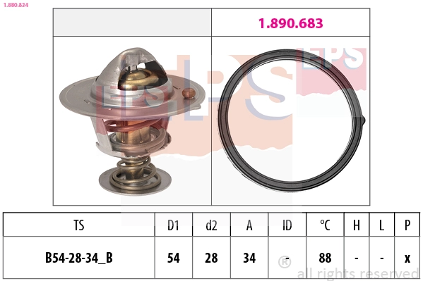 Thermostat, coolant (1.880.834)
