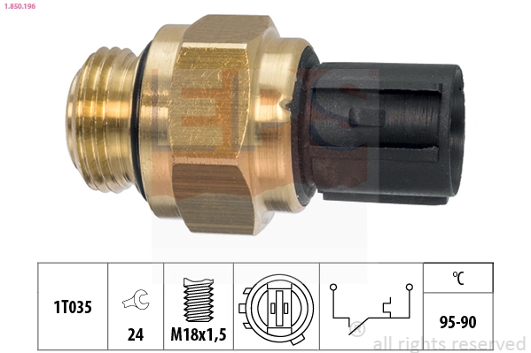 Temperature Switch, radiator fan (1.850.196)