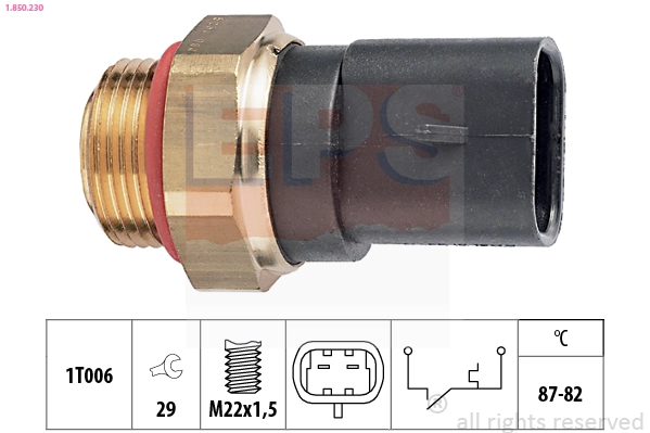 Temperature Switch, radiator fan (1.850.230)