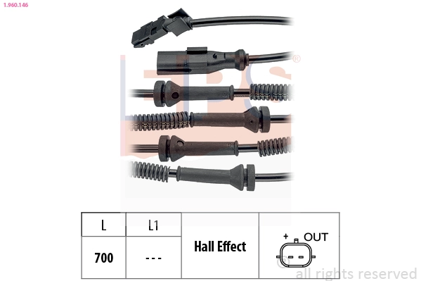 Sensor, wheel speed (1.960.146)