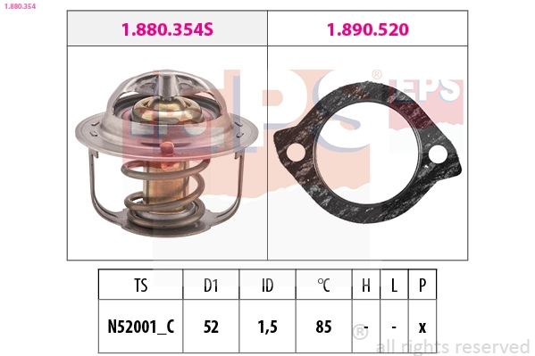 Thermostat, coolant (1.880.354)