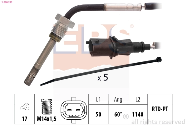 Sensor, exhaust gas temperature (1.220.231)
