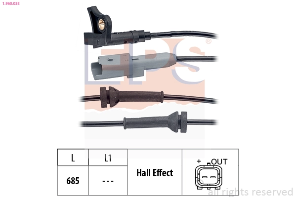 Sensor, wheel speed (1.960.035)