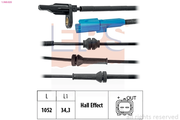 Sensor, wheel speed (1.960.025)