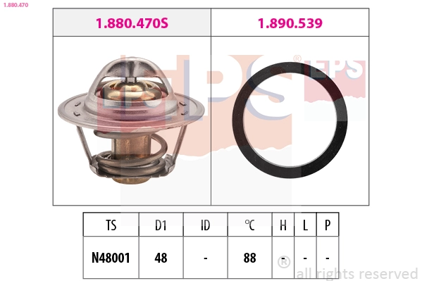 Thermostat, coolant (1.880.470)