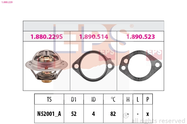 Thermostat, coolant (1.880.229)