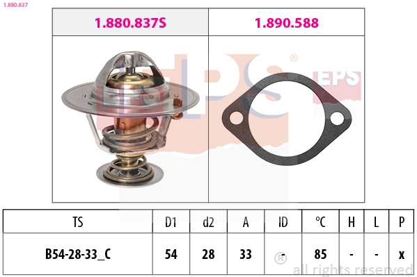 Thermostat, coolant (1.880.837)