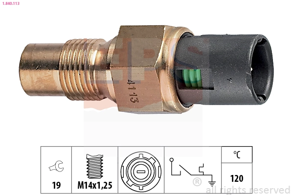 Temperature Switch, coolant warning lamp (1.840.113)